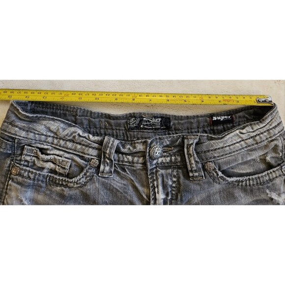 Silver Jeans Mid Rise Aiko Shorts Embroidered Stretch Denim Women's W29xL3 - Picture 9 of 12